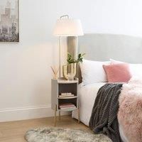 Adeline Ribbed Adjustable Bedside Floor Lamp