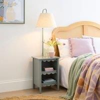 Remi Scalloped Adjustable Bedside Floor Lamp