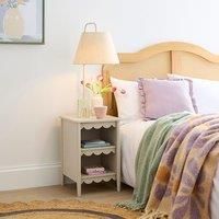 Remi Scalloped Adjustable Bedside Floor Lamp