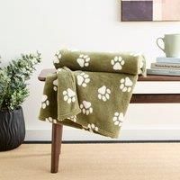 Paw Print Throw Blanket 130cm x 170cm