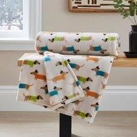 Sam the Sausage Dog Throw Blanket 130cm x 170cm