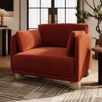 Armitage Chenille Snuggle Chair with Ball Feet