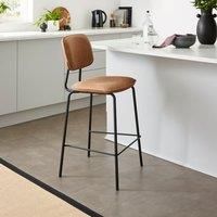 Barker Counter Height Barstool, Faux Leather