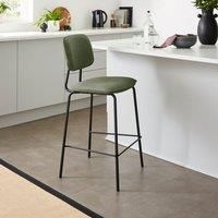 Barker Counter Height Barstool, Faux Leather