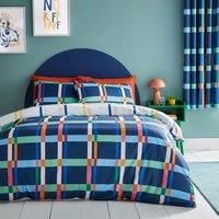 Bright Check Polycotton Duvet Cover & Pillowcase Set