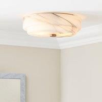 Hotel Kimpton Alabaster Bathroom Flush Ceiling Light