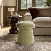 Mushroom Velvet Storage Footstool