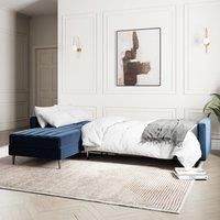 Kendall Quilted Velvet Storage Corner Sofa Bed