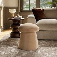 Mushroom Velvet Storage Footstool