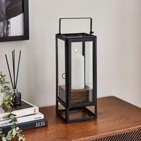 Bryant Mango Wood & Glass Hurricane Lantern