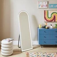 Arched Light Up Full Length Free Standing Cheval Mirror
