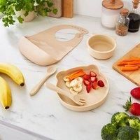 Baby & Toddler Silicone Bib, Bowls and Cutlery Set