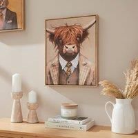 Highland Cow Framed Canvas
