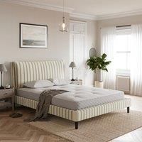 Skylar Folkstone Stripe Pillow Back Bed Frame