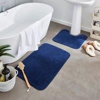 Cotton Anti-Slip Bath & Pedestal Mat Set