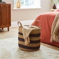 Large Stripe Seagrass Basket