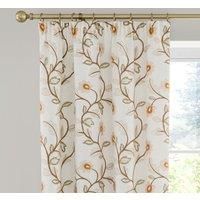 Brookland Couched Floral Pencil Pleat Curtains