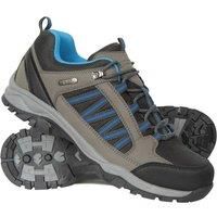 Mountain Warehouse Path Mens Walking Shoes - Waterproof Gym Shoes, Breathable Running Shoes, Mesh Lining with High Traction Sole Hiking Boots - for Stability & Grip Dark Grey 10 UK