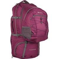 Mountain Warehouse Traveller 60 + 20L Rucksack - Durable Backpack with Rain Cover, Detachable Daypack, Adjustable Back Support - Great for Camping, Hiking, Travelling Purple Women/'s Fit