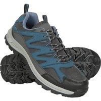 Mountain Warehouse Highline II Mens Shoes - Suede Mesh Upper Walking Shoes, EVA Footbed Footwear, Grippy Outsole - for Hiking, Camping & Outdoors Navy Adult Shoe Size 9