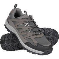 Mountain Warehouse Highline II Mens Shoes - Suede Mesh Upper Walking Shoes, EVA Footbed Footwear, Grippy Outsole - for Hiking, Camping & Outdoors Dark Grey Adult Shoe Size 8
