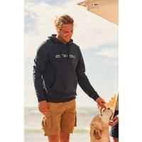 Animal Driver Mens Organic Logo Hoodie - Lightweight, Warm & Cosy Pull Over Top with Adjustable Hood - Best for Spring, Summer, Outdoors & Everyday wear Navy