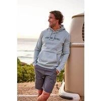 Animal Driver Mens Cotton Logo Hoodie - Relaxed Fit Sweathsirt with Adjustable Hood - Beach, Outdoors, Holiday & Hiking Pale Blue M
