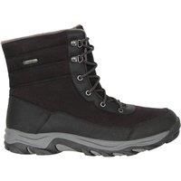 Mountain Warehouse Ohio Mens Fleece Lined Snow Boots - IsoDry, IsoTherm, Textile Upper, Thinsulate & Fleece Lining Footwear - For Winter, Outdoors, Skiing, Winter Sports Jet Black 9 UK