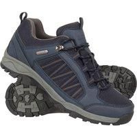 Mountain Warehouse Path Mens Walking Shoes - Waterproof Gym Shoes, Breathable Running Shoes, Mesh Lining with High Traction Sole Hiking Boots - for Stability & Grip Navy Adult Shoe Size 8