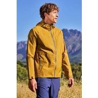 Mountain Warehouse Rift 2.5 Layer Extreme Mens Waterproof Jacket - Taped Seams Rain Jacket, Lightweight Coat, Breathable - Best for Outdoors, Walking, Hiking Mustard 2XL