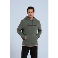 Animal Driver Mens Cotton Logo Hoodie - Relaxed Fit Sweathsirt with Adjustable Hood - Beach, Outdoors, Holiday & Hiking Khaki L