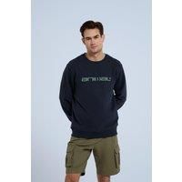 Animal Men's 'Driver' Long Sleeve Soft Cotton Sweatshirt Casual Lightweight Top in Navy | Size: XS