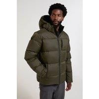Mountain Warehouse Frost Men's Padded Down Jacket Water Resistant Hooded Coat