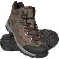 Mountain Warehouse Adventurer Mens Waterproof Boots - IsoDry Shoes with Synthetic Upper, Mesh Lining, Deep Lugs & EVA Cushioning - Spring Summer, Hiking & Outdoors Grey Adult Shoe Size 7