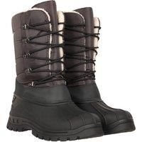 Mountain Warehouse Plough Mens Sherpa Lined Snow Boot - Borged Lined Boots with Water-resistant Synthetic Upper - Winter Skiing, Sports, Walking Brown Adult Shoe Size 8