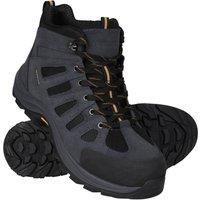 Mountain Warehouse Vertex Mens Extreme Vibram Waterproof Boots - IsoDry, Vibram Sole, Soft insole, Mesh Lining, Suede & Mesh Upper - Best for Autumn, Winter & Outdoors Grey Adult Shoe Size 8