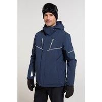 Mountain Warehouse Galactic Extreme Mens Ski Jacket -Warm Waterproof Winter Coat, Breathable -For Snowboarding, Skiing Dark Blue XS