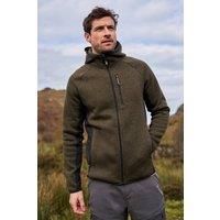 Mountain Warehouse Mens Treston Hooded Fleece Anti Pill Stretch Panels Coat
