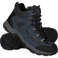Mountain Warehouse Adventurer Mens Waterproof Boots - IsoDry Shoes with Synthetic Upper, Mesh Lining, Deep Lugs & EVA Cushioning - Spring Summer, Hiking & Outdoors Navy Adult Shoe Size 8
