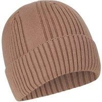 Mountain Warehouse Men's Ribbed Beanie Fur Lined Warm Cosy Hat Outdoor Headwear