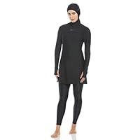 Nike Women/'s Swimwear Two Piece Swimsuit, Black, L