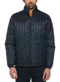 Original Penguin Men/'s Vertical Quilted Jacket in Blue