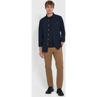 Farah - Men/'s Chinos, Elm Regular Fit Organic Cotton Twill Chinos with Stretch, Slim Straight Leg, Casual Trousers Beige