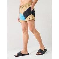 Nike Mens Multi Logo Vortex 5 Inch Volley Swim Short - Brown