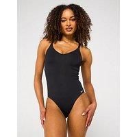 Nike Womens Essential V Neck One Piece Swimsuit - Black