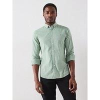 Farah Steen Long Sleeve Slim Fit Shirt - Green