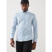 Farah Steen Long Sleeve Slim Fit Shirt - Light Blue