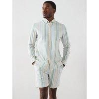 Farah Steen Long Sleeve Striped Casual Fit Shirt - Multi