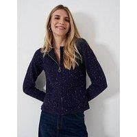 Crew Clothing Glitterball Knitted Jacket - Navy