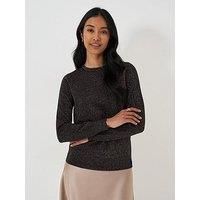 Crew Clothing Lula Knitted Crewneck Jumper - Black
